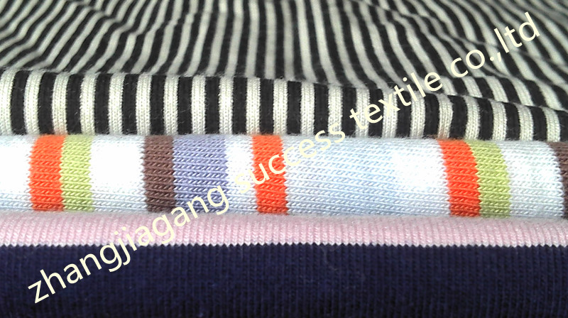 Organic cotton yarn dye knitted fabric